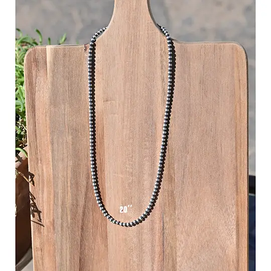 The Mason Lee Graduated 4Mm Navajo Pearl Necklace 20" 1