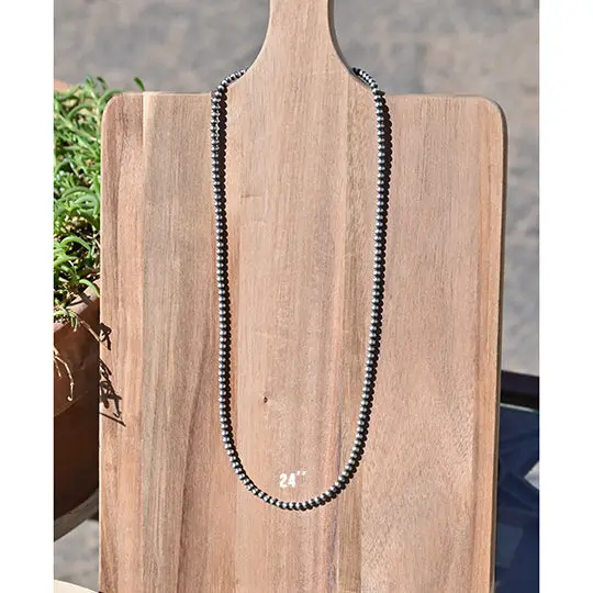 The Mason Lee Graduated 4Mm Navajo Pearl Necklace 24" 1