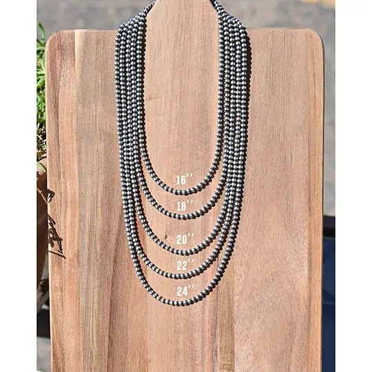 The Mason Lee Graduated 4Mm Navajo Pearl Necklace 24" 2