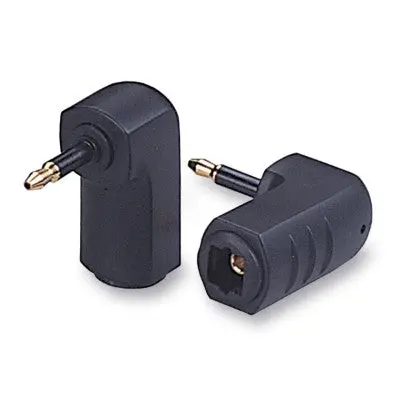 Toslink Right Angle 1/8" Mini Plug Adapter To Toslink Optical  - Fits Apple® Products - Each 1