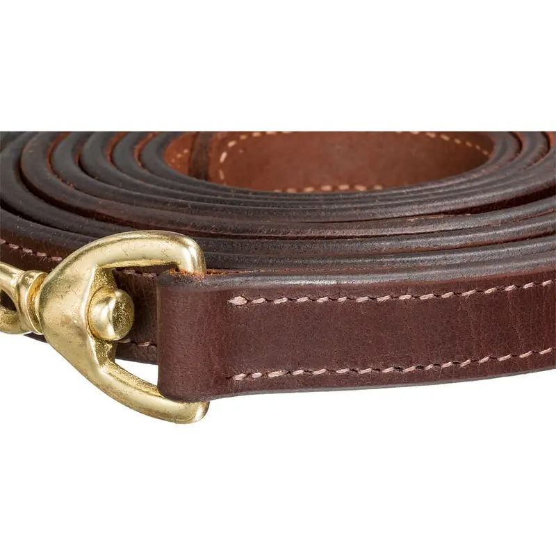 Tough 1 10' Leather Lead With 30" Stud Chain 2