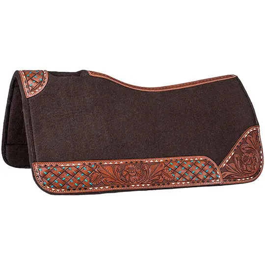 Tough 1 3/4" 31"X32" Felt Pad With Tri-Colored Buckstitch Wear Leathers 1