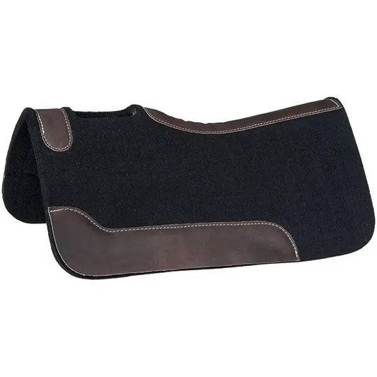 Tough 1 3/4" Black Contour Felt Saddle Pad- 26"X26" 1