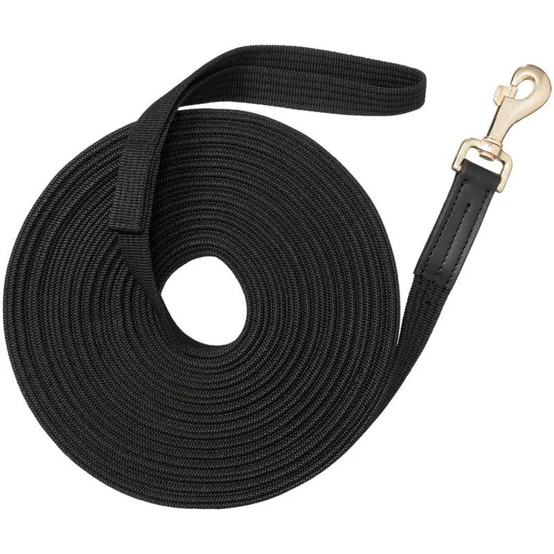 Tough 1 50' Ribbed Cotton Lunge Line- Black 1