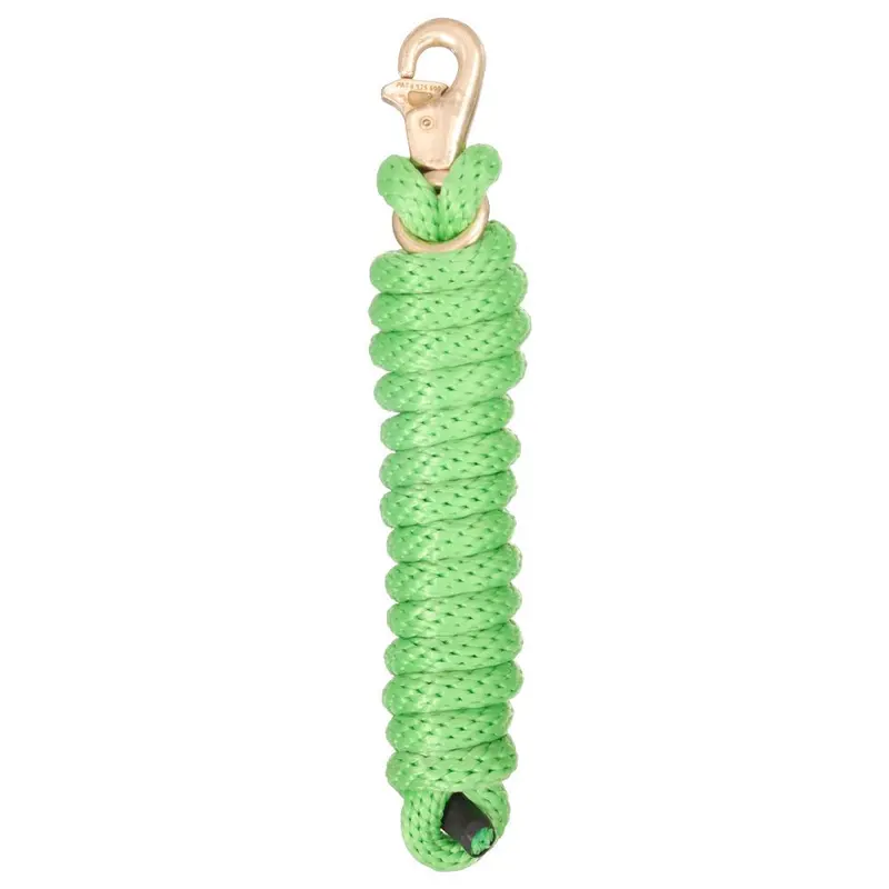 Tough 1 8' Poly Lead Rope With Replaceable Triggerbull Snap- Lime Green 1
