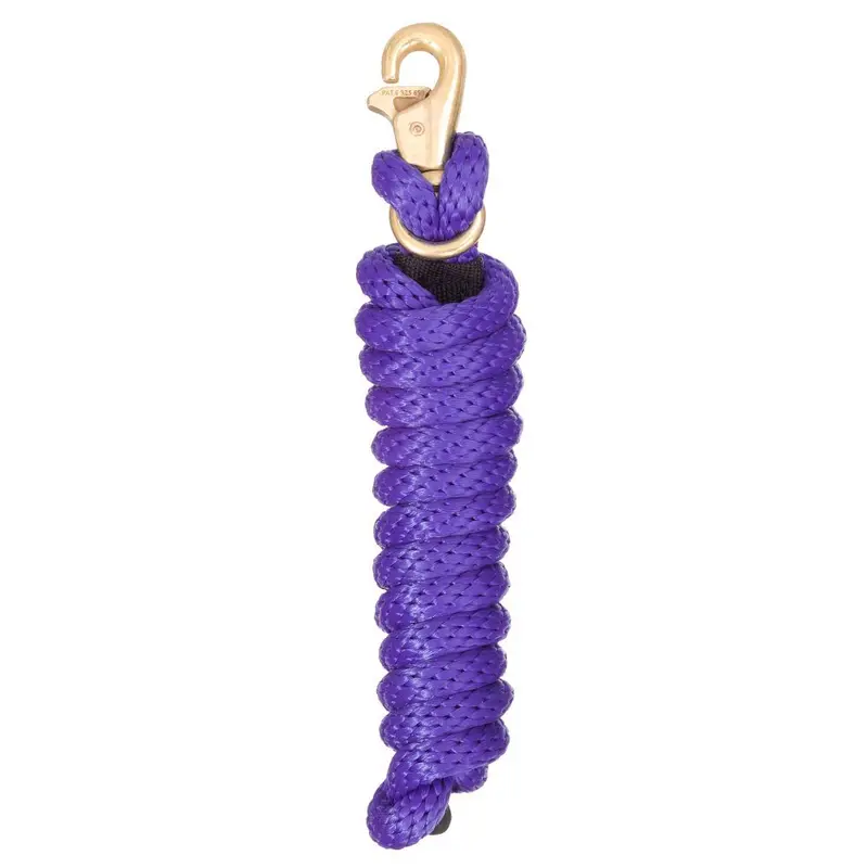 Tough 1 8' Poly Lead Rope With Replaceable Triggerbull Snap- Purple 1