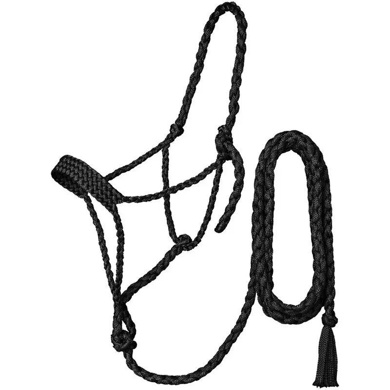 Tough 1 Black Mule Tape Halter With 10' Lead Rope 1
