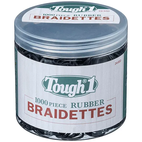 Tough 1 Braiding Bands- Black 1