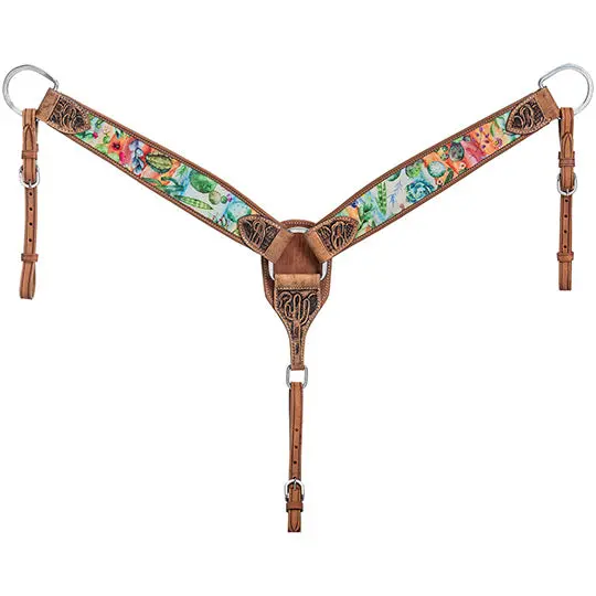 Tough 1 Cactus Print Breast Collar 1