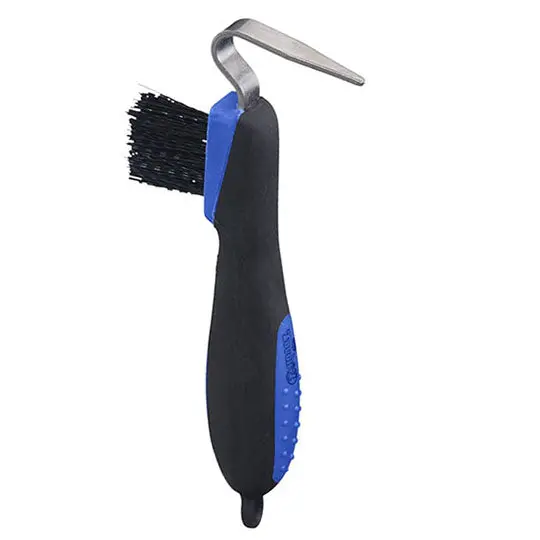 Tough 1 Great Grips Blue Hoof Pick With Brush 1