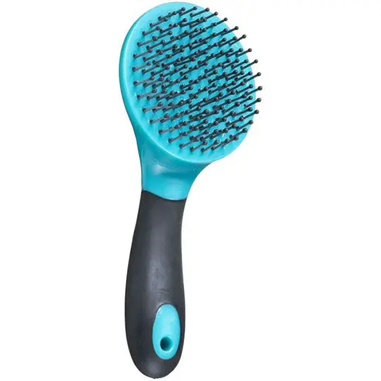 Tough 1 Great Grips Mane & Tail Brush- Turquoise 2