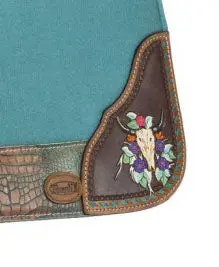 Tough-1 Hand Painted Steer Skull Saddle Pad 2