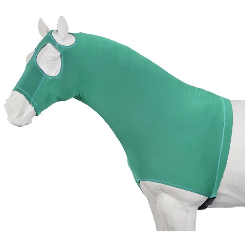 Tough-1 Mane Stay Hood With Partial Zipper- Turquoise 1