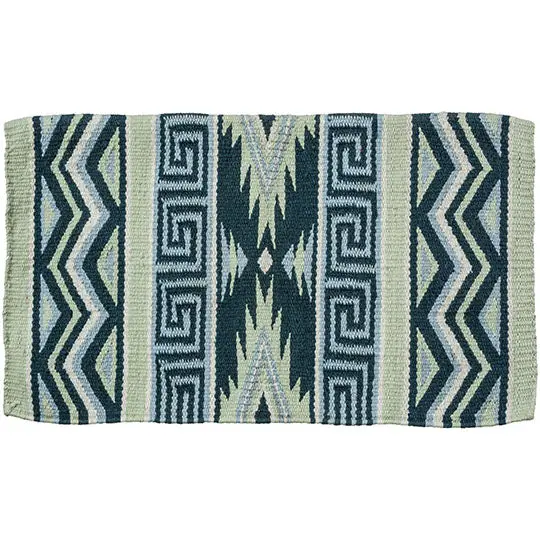 Tough 1 Mayan Navajo Wool Saddle Blanket- Seafoam/Sage 1