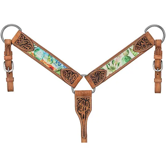 Tough 1 Mini Cactus Print Breast Collar 1
