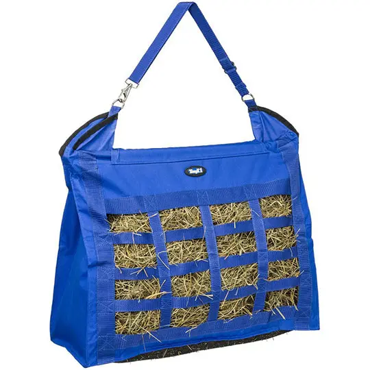 Tough 1 Nylon Slow Feed Top Load Hay Bag- Royal Blue 1