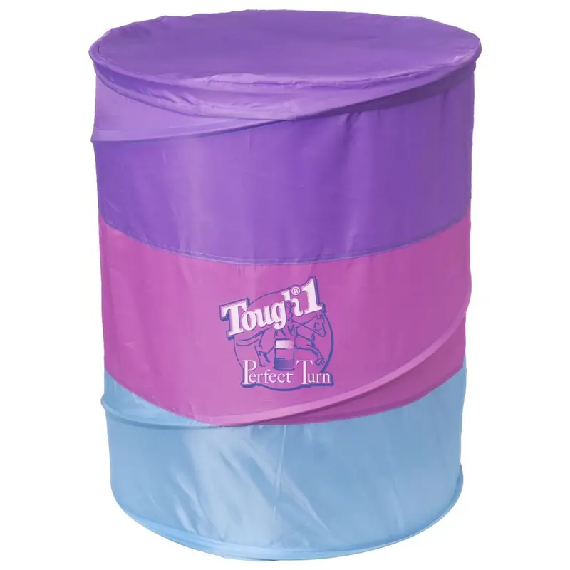 Tough-1 Perfect Turn Collapsible Barrel Set Of 3- Purple/Raspberry/Teal 1