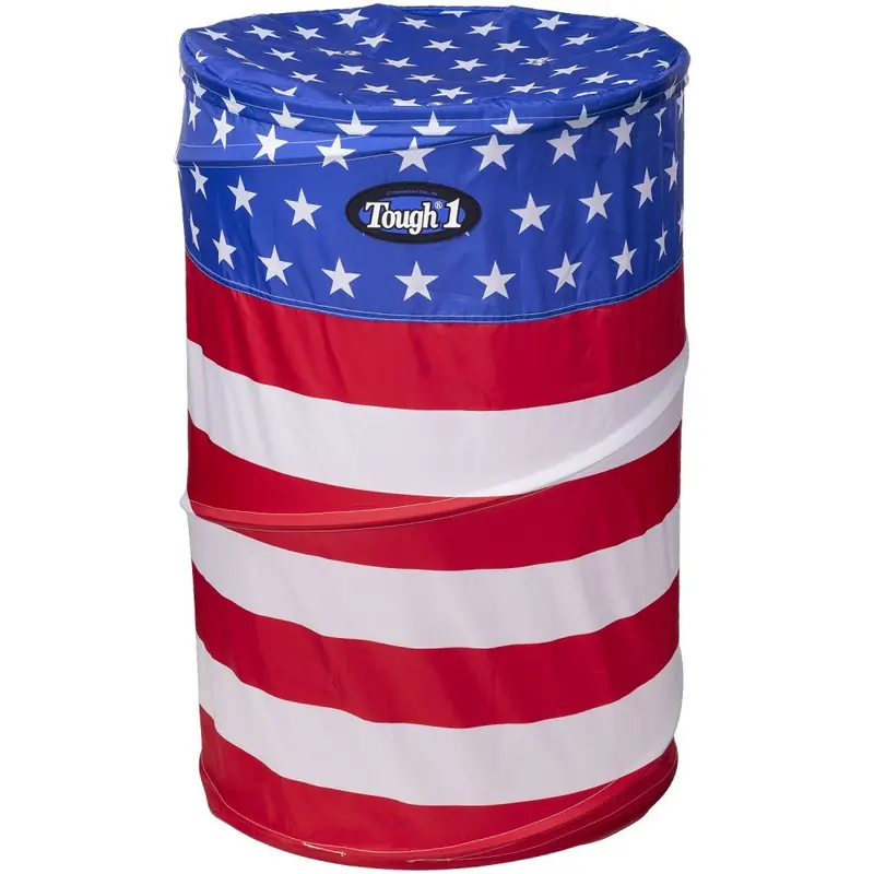 Tough-1 Perfect Turn Collapsible Barrel Set Of 3-Stars And Stripes 1