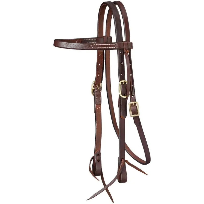 Tough 1 Pony Harness Leather Browband Headstall With Tie Ends 1
