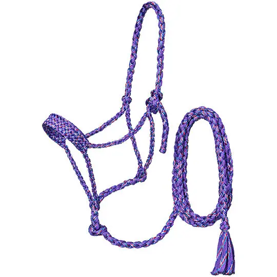 Tough 1 Purple/Multicolored Mule Tape Halter With 10' Lead Rope 1