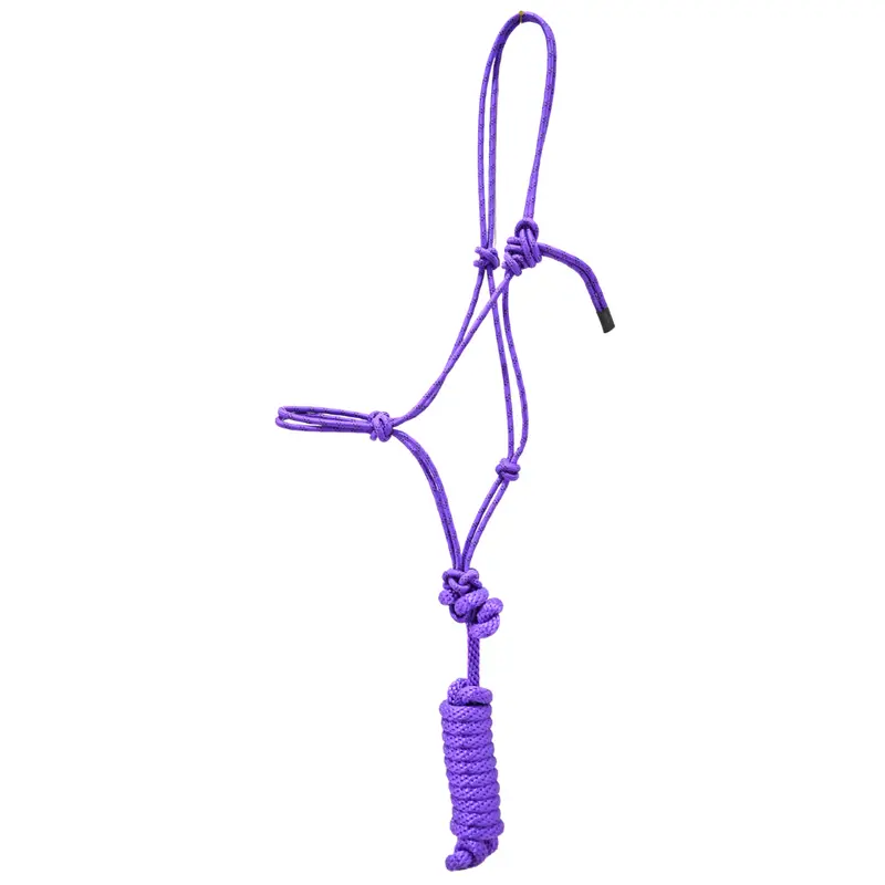 Tough 1 Purple Poly Rope Halter With Lead Rope - Purple 1