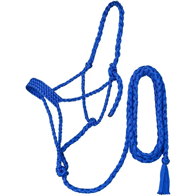 Tough 1 Royal Blue Mule Tape Halter With 10' Lead Rope 1