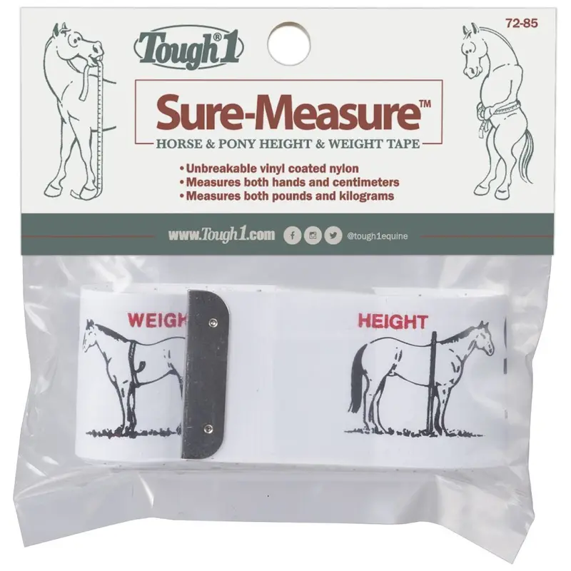 Tough 1 Sure Measure Horse And Pony Height And Weight Tape 1