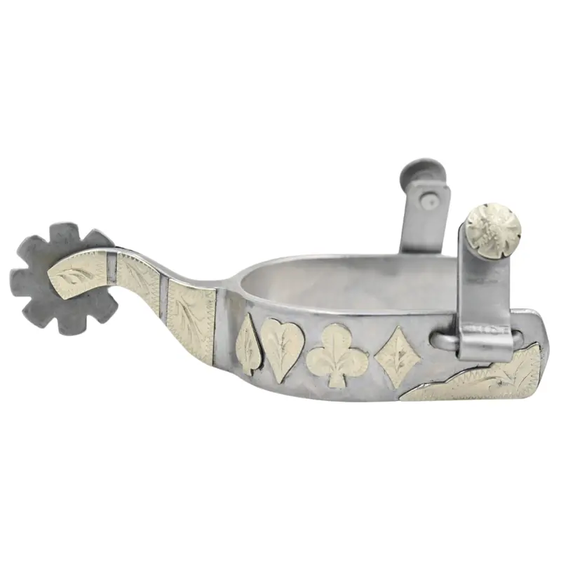Tough 1 Sweet Iron Spurs With Poker Suits Design 2