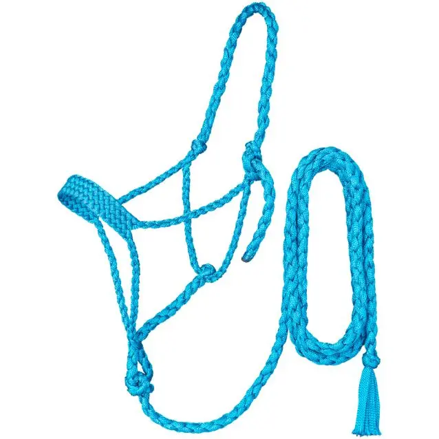 Tough 1 Turquoise Mule Tape Halter With 10' Lead Rope 1