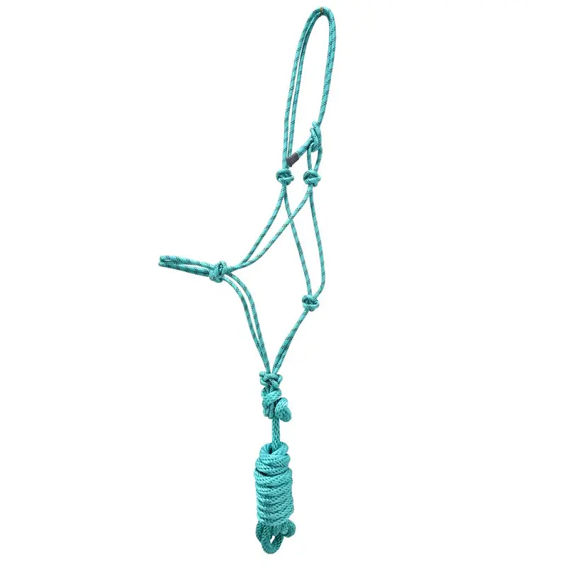 Tough 1 Turquoise Poly Rope Halter With Lead Rope 1