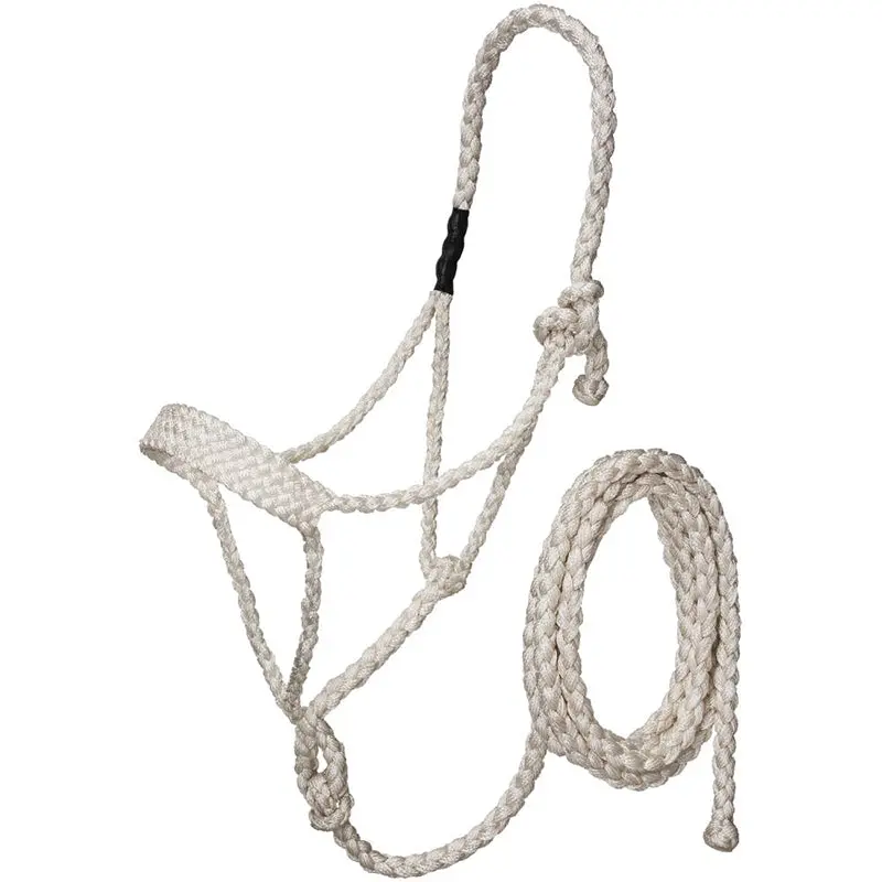 Tough 1 White Lightweight Mule Tape Halter With 10' Lead Rope 1