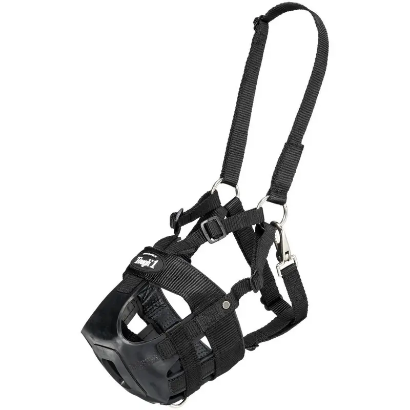 Tough1 Easy Breathe V-Nose Grazing Muzzle- Black 1