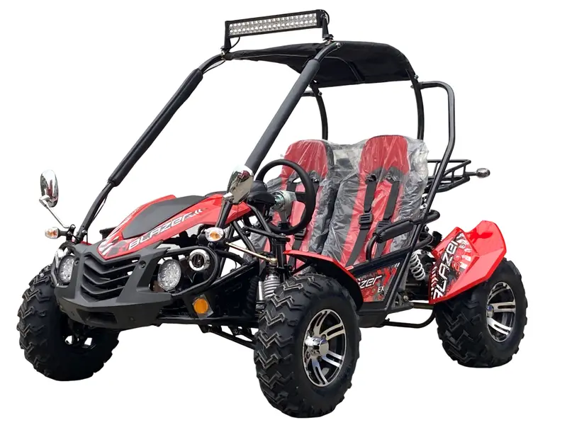 Trailmaster Blazer 200Ex Efi Buggy Go Kart, Led Light Bar, Windshield Included 1