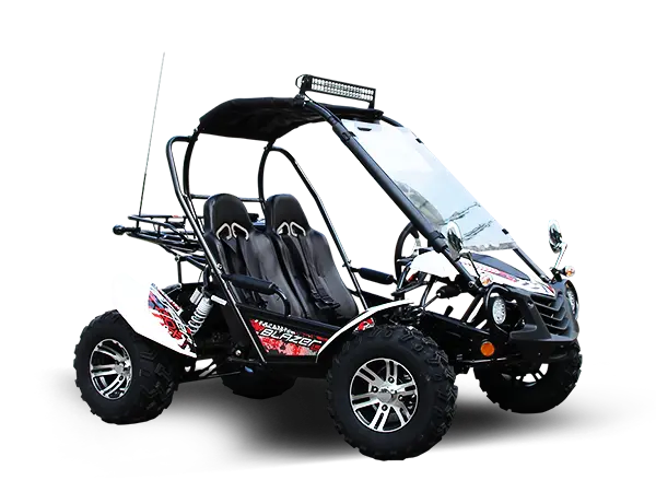 Trailmaster Blazer 200Ex Efi Buggy Go Kart, Led Light Bar, Windshield Included 3