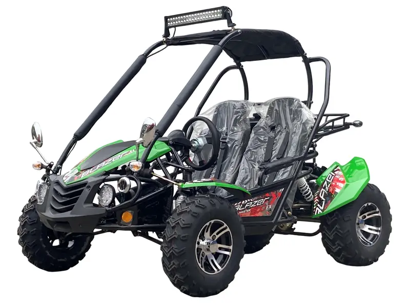 Trailmaster Blazer 200Ex Efi Buggy Go Kart, Led Light Bar, Windshield Included 4