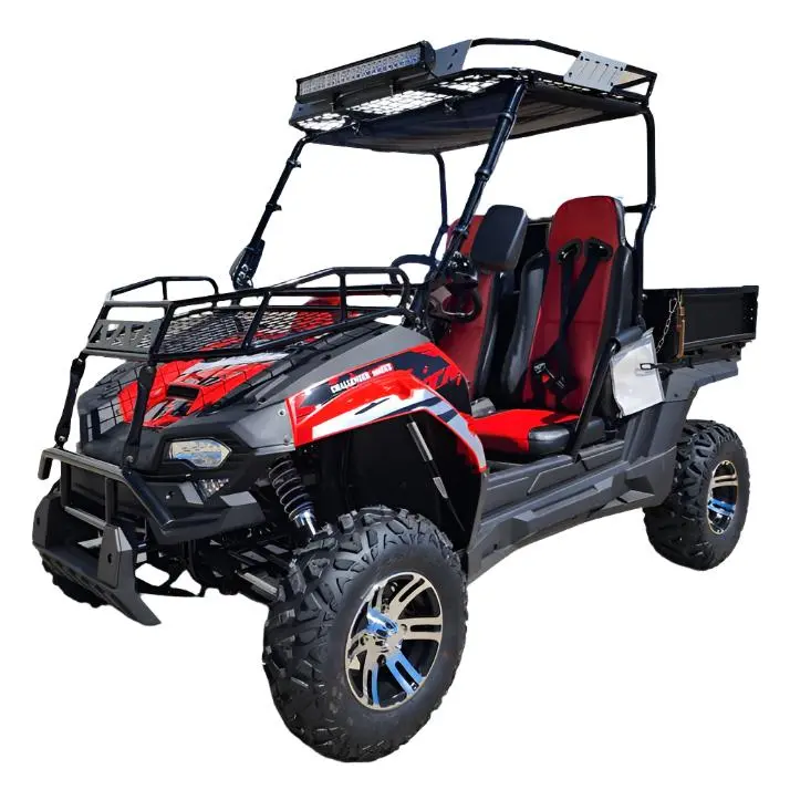 Trailmaster Challenger 200Eux Utv Side-By-Side, Front Cargo Rack, Rear Dump Bed, Deluxe Alloy Wheels, Led Light Bar 1
