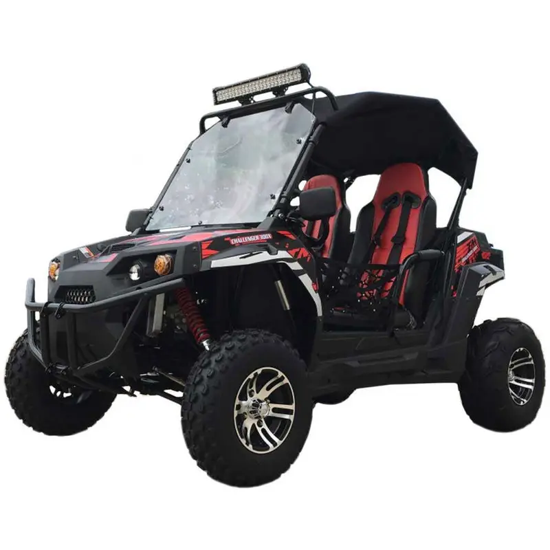 Trailmaster Challenger 200Ex Efi Utv Deluxe, Windshield, Push Bar, Alloy Wheels, Light Bar 4