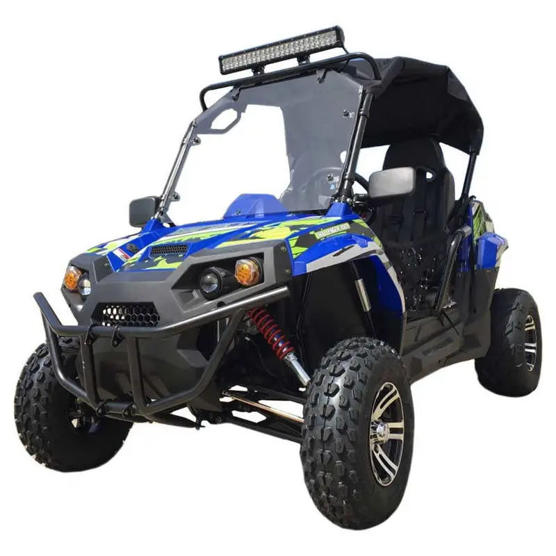 Trailmaster Challenger 200X Go Kart Utv Side By Side, With Alloy Wheels, Windshield And Led Light Bar 1