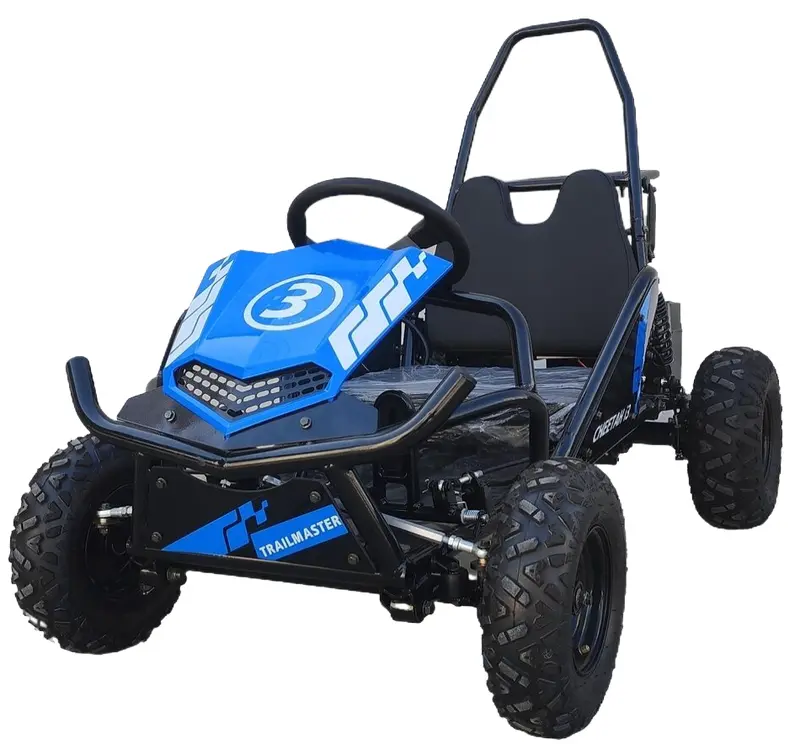 Trailmaster Cheetah 3 Kids Mini Go Kart, 80Cc Gas Engine, Seat Belt, Kids Ages 4-9 1