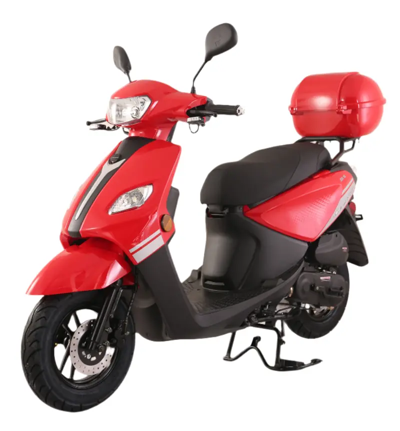 Trailmaster Flash 50Cc Street Scooter, Cvt Automatic, Led Lights, Rear Trunk Included 2