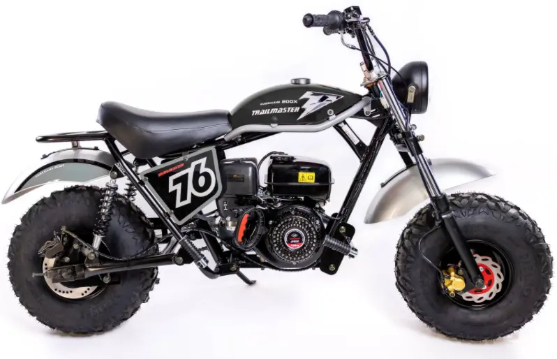 Trailmaster Hurricane 200X Mini Bike, 196Cc 6.5Hp With Torque Converter, Dual Disc Brake, Front & Rear Suspension 2