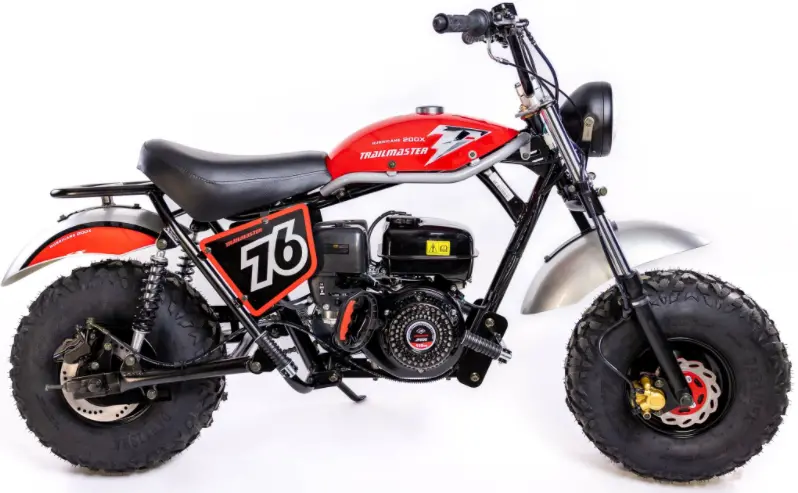 Trailmaster Hurricane 200X Mini Bike, 196Cc 6.5Hp With Torque Converter, Dual Disc Brake, Front & Rear Suspension 3