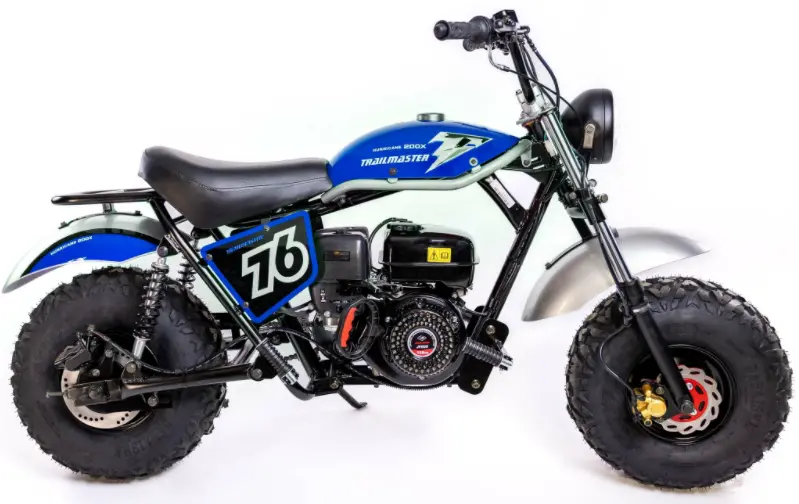 Trailmaster Hurricane 200X Mini Bike, 196Cc 6.5Hp With Torque Converter, Dual Disc Brake, Front & Rear Suspension 3