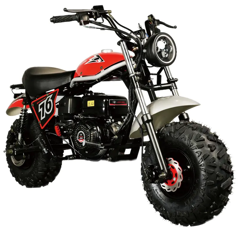 Trailmaster Hurricane 200X Pro Mini Bike, 196Cc 6.5Hp With Electric Start, Torque Converter, Dual Disc Brakes, Front & Rear Suspension, Led Headlight 1