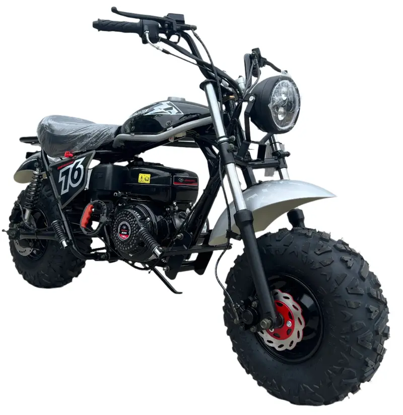 Trailmaster Hurricane 200X Pro Mini Bike, 196Cc 6.5Hp With Electric Start, Torque Converter, Dual Disc Brakes, Front & Rear Suspension, Led Headlight 3