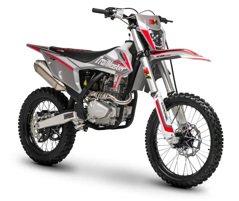Trailmaster Lx250 Dirt Bike, 6-Speed Manual, Dual Disc Brakes, Electric Start With Kick Backup, (21/18) Wheels 1