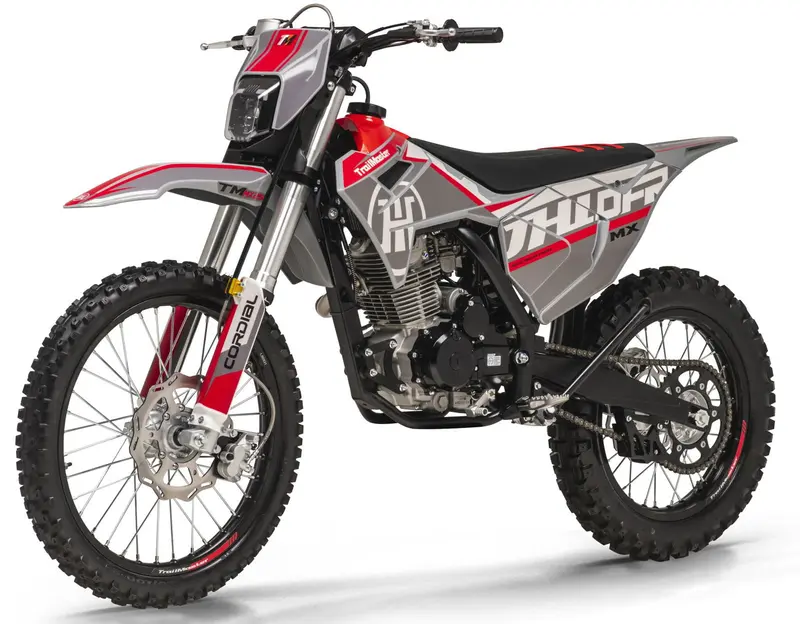 Trailmaster Mx250 Dirt Bike, 5-Speed Manual, Electric Start, Dual Disc Brakes, (21/18) Wheels 2