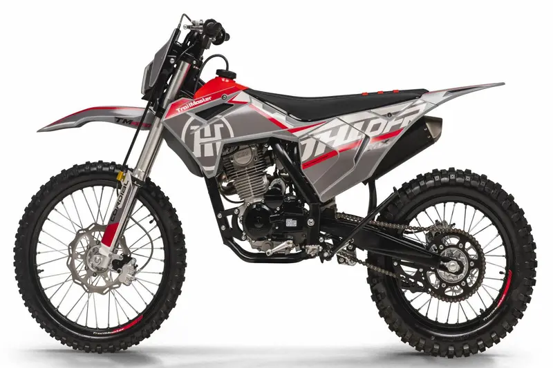 Trailmaster Mx250 Dirt Bike, 5-Speed Manual, Electric Start, Dual Disc Brakes, (21/18) Wheels 3