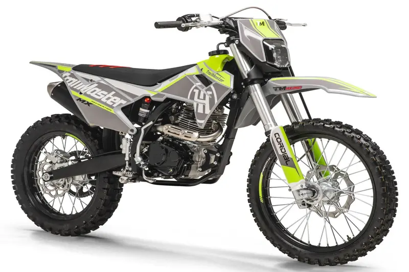 Trailmaster Mx250 Dirt Bike, 5-Speed Manual, Electric Start, Dual Disc Brakes, (21/18) Wheels 3