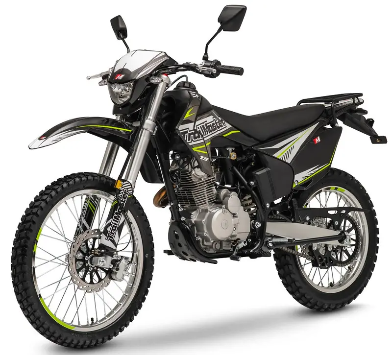 Trailmaster T5 Dual Sport Dirt Bike, 5-Speed Manual, 223Cc Engine, Dual Disc Brakes, Electric Start With Kick Backup, (21/18) Wheels 3